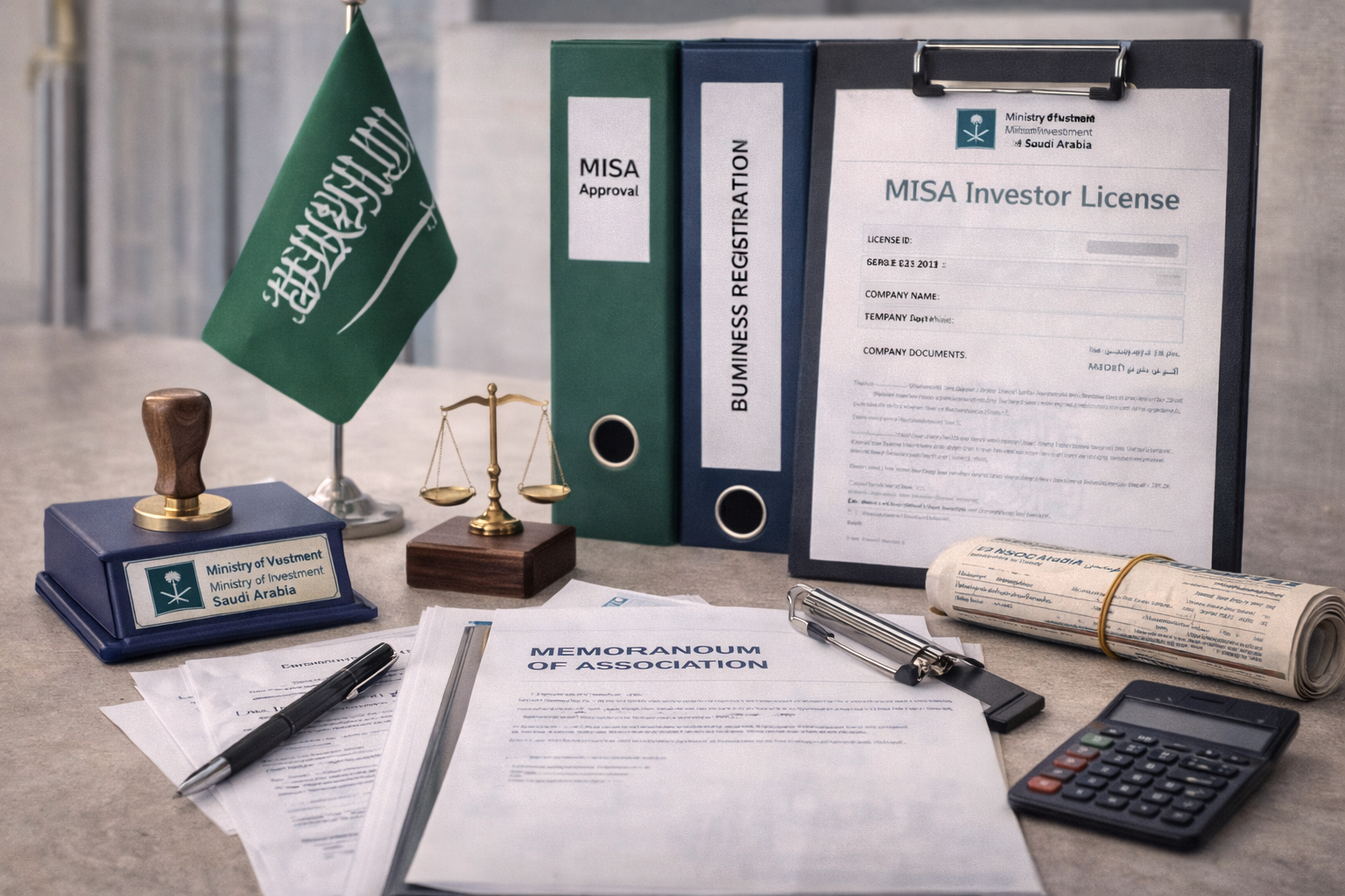 MISA Lizenz und Firmengründung Dokumente Saudi-Arabien