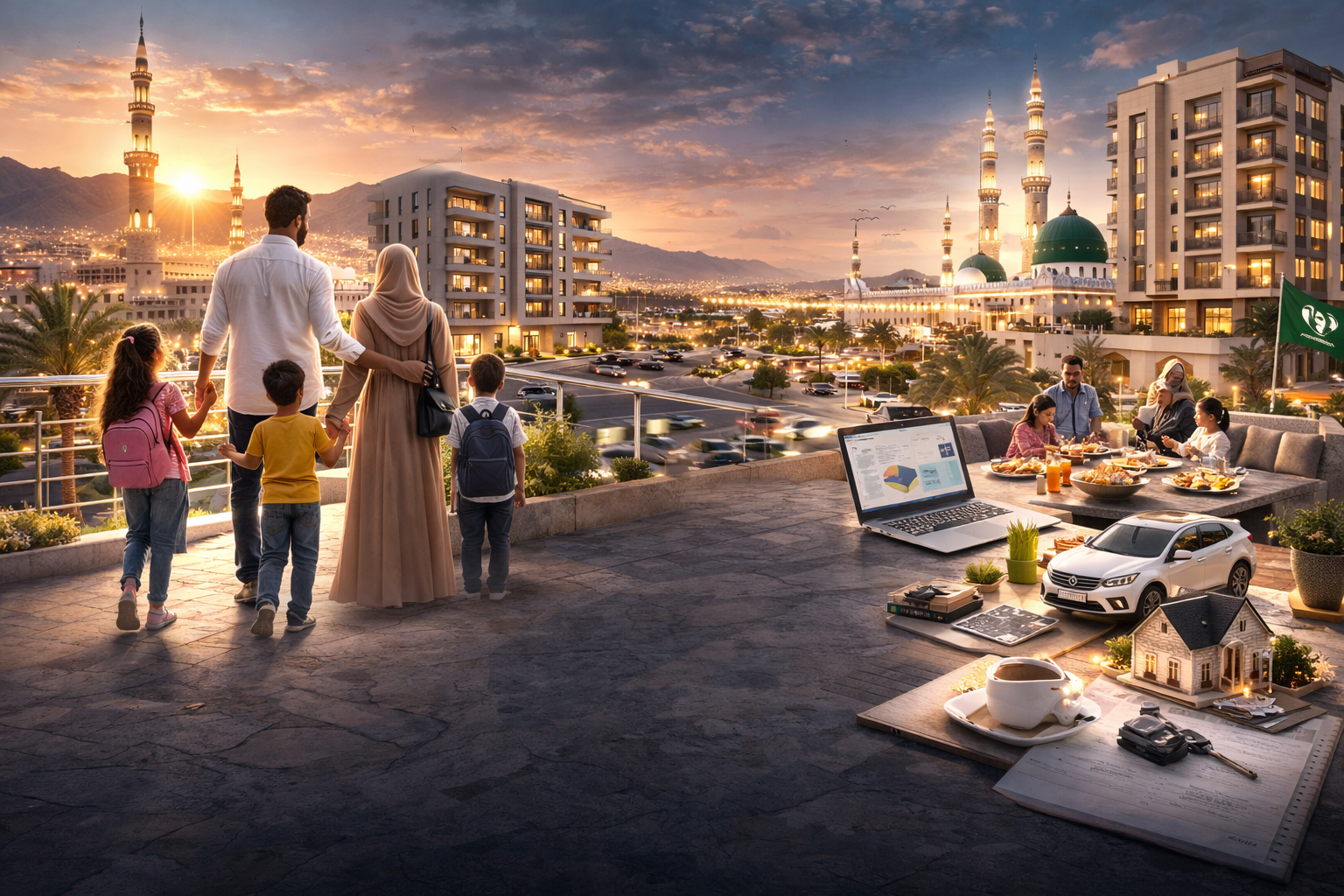 Familie im Alltag in Medina